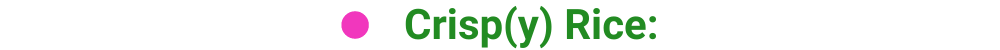 Pink Circle. Crisp(y) Rice: