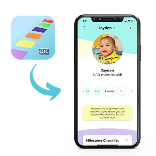 Image of CDC free app Milestone Tracker.