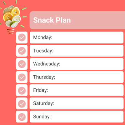 make a list of no-sugar-added foods to eat when stressed.