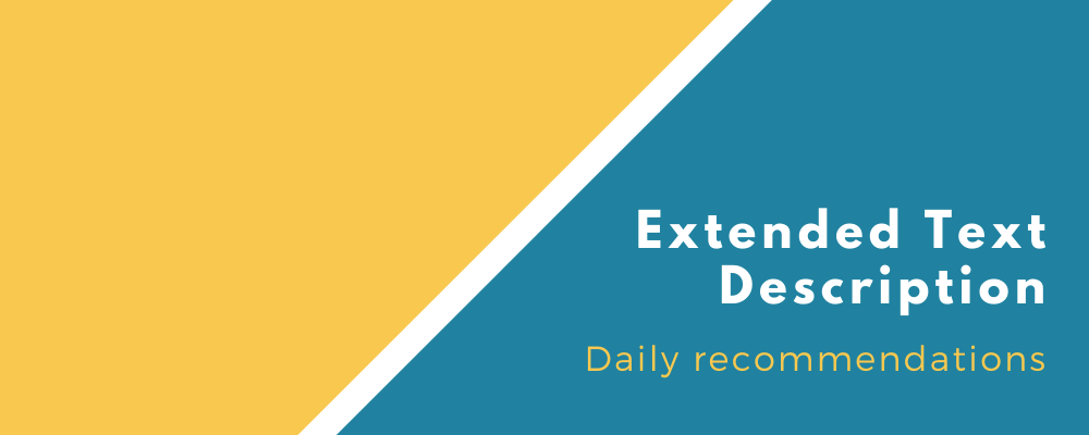 Extended Text Description: Daily recommendations