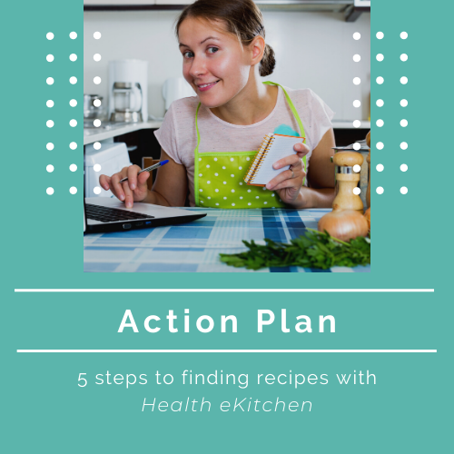 Find recipes in Health eKitchen that are easy and include foods 