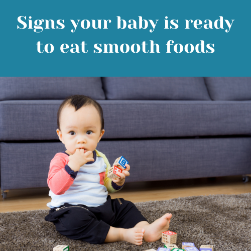 Signs your baby is ready to eat mashed foods