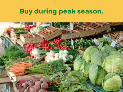 Buy during peak season.